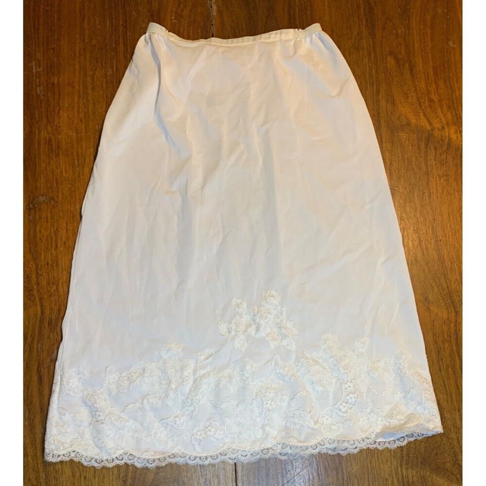 Vintage Artemis Size 26 White Lace 23" Women's Slip Skirt